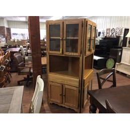 Oak Corner Storage Cabinet