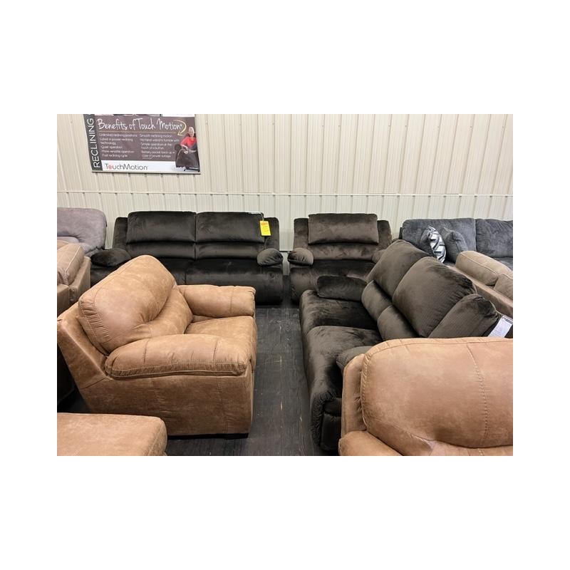 Signature Design by Ashley Power Reclining Sofa and Non Power Reclining Loveseat.